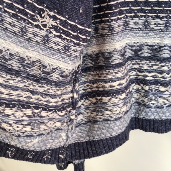 Hand Knit Ms.Lee Christmas holidays cardigan Sz L - Picture 7 of 8